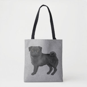 Schwarze Farbe Süße Pug Mops Cartoon Hunde-Rasse G