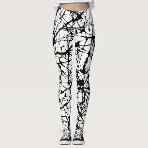 Schwarze Farben-Spritzer-Leggings Leggings