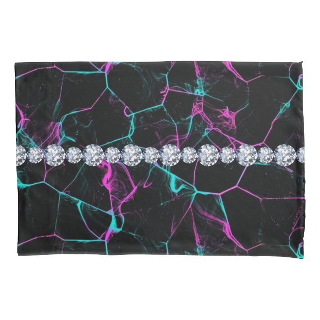 Schwarze Farbrauchstandardgröße Kissenbezug (Vorderseite)