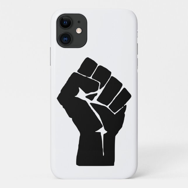 Schwarze Faust ausgelöst - Widerstand Case-Mate iPhone Hülle (Rückseite)