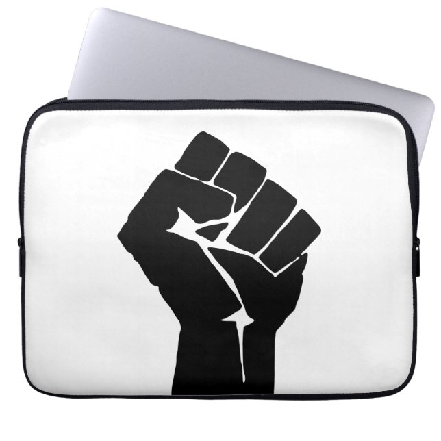 Schwarze Faust ausgelöst - Widerstand Laptopschutzhülle (Vorderseite)