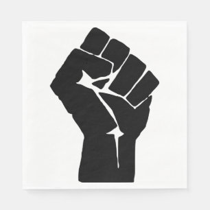 Schwarze Faust ausgelöst - Widerstand Serviette