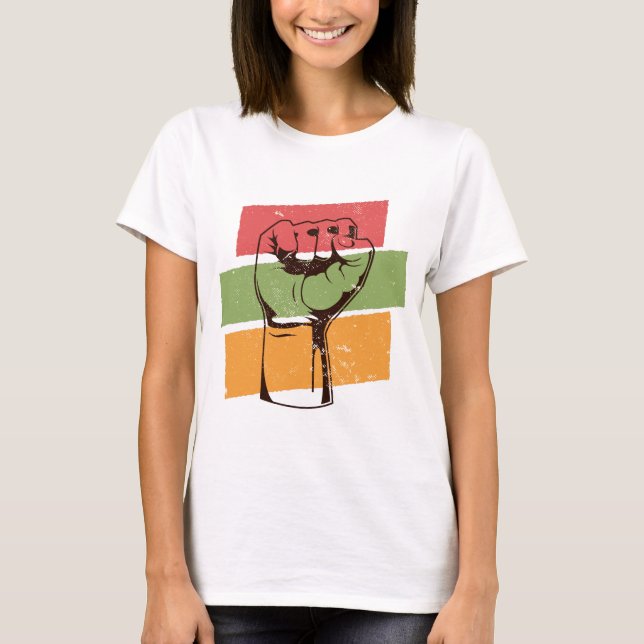 Schwarze Faust der BLM T-Shirt (Vorderseite)