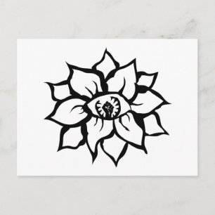 Schwarze Faust der Blume Postkarte