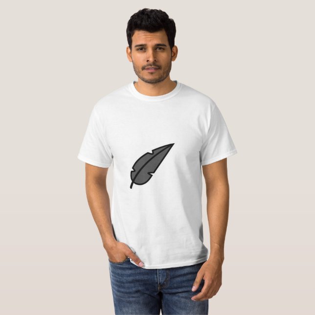 Schwarze Feder T-Shirt (Vorne ganz)