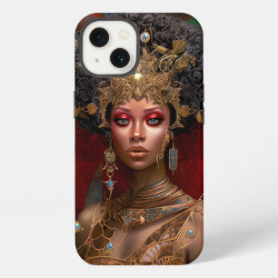 Schwarze Feenkönigin Rot Gold Fee Fantasy Kunst iPhone 13 Hülle