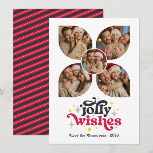 Schwarze Festliche Retro-Fotocollage Weihnachten