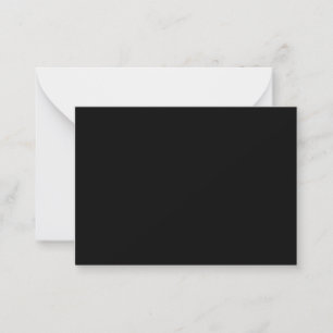 Schwarze Flachnotizkarten   Elegantes minimalistis Mitteilungskarte