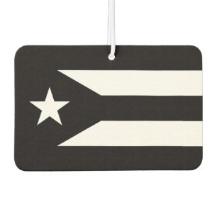 Schwarze Flagge von Puerto Rico Autolufterfrischer