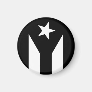 Schwarze Flagge von Puerto Rico Magnet