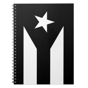 Schwarze Flagge von Puerto Rico Notizblock