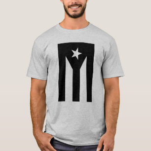 Schwarze Flagge von Puerto Rico T-Shirt