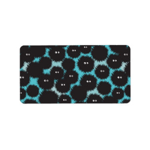 Schwarze Flaute-Monster Adressaufkleber