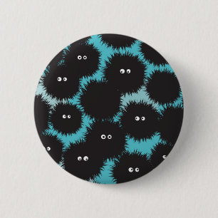 Schwarze Flaute-Monster Button