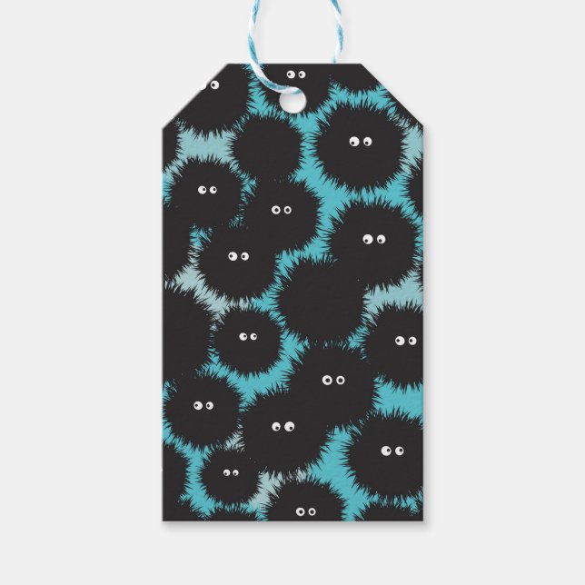 Schwarze Flaute-Monster Geschenkanhänger (Vorderseite)