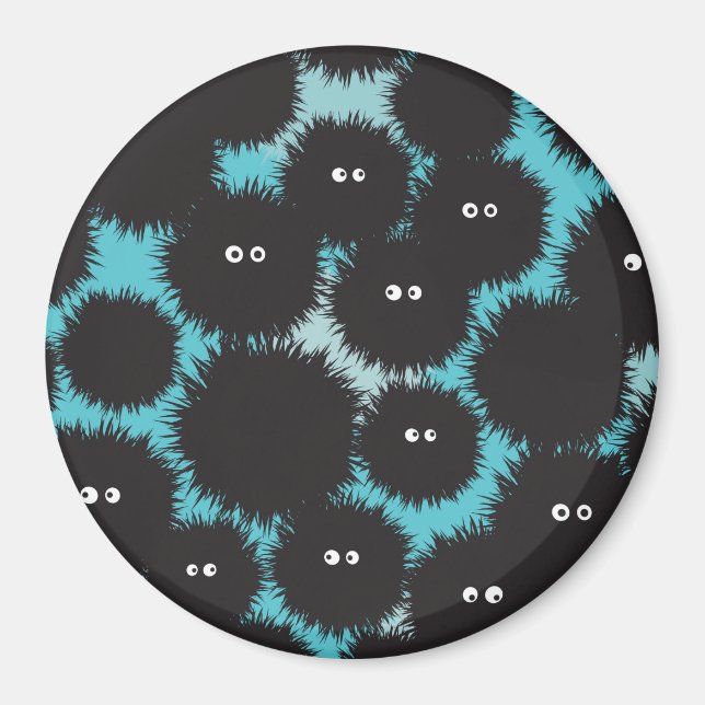 Schwarze Flaute-Monster Magnet (Vorne)