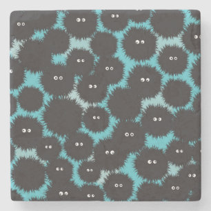 Schwarze Flaute-Monster Steinuntersetzer