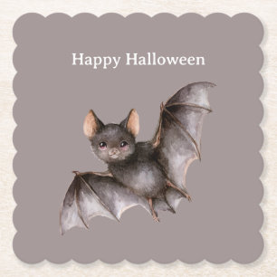 Schwarze Fledermaus Halloween Untersetzer