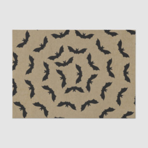 Schwarze Fledermaus Rustikale Kraft Halloween-Part Seidenpapier