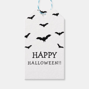 Schwarze Fledermäuse und Niedliches Halloween-Part Geschenkanhänger