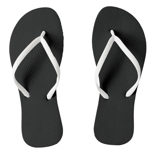 Schwarze Flip Flops mit weißen Strahlen (Fußbett)