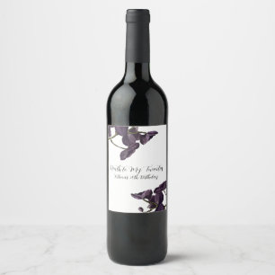 Schwarze Flora Tod der Jugend Weinetikett