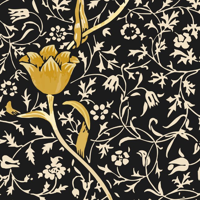 Schwarze Floral Thermosbecher (Floral Design Background!  )