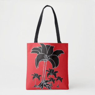Schwarze Florale Rote 