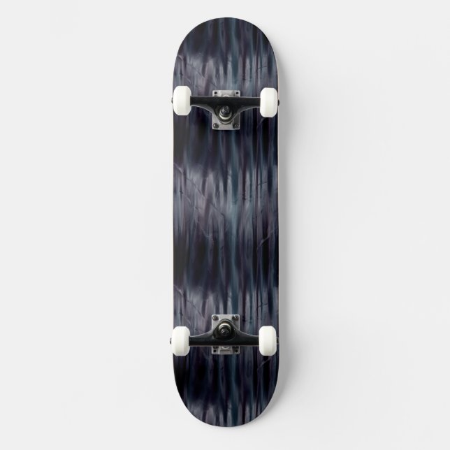Schwarze flüssige Metallic-Wirkung Skateboard (Vorderseite)
