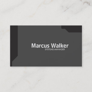 Schwarze Formen Dunkelgrau Visitenkarte