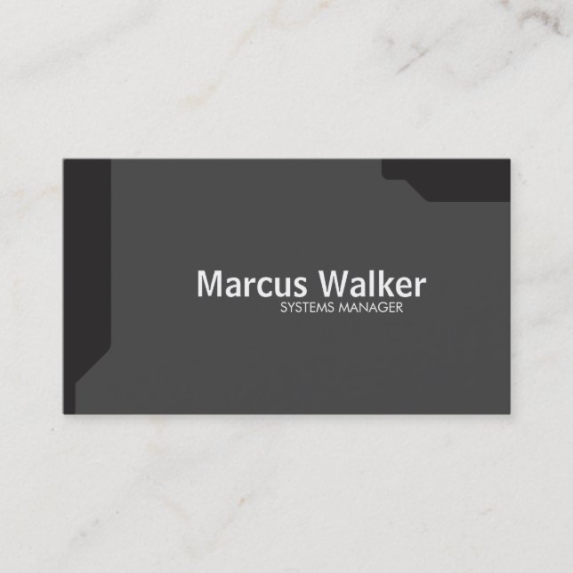 Schwarze Formen Dunkelgrau Visitenkarte (Vorderseite)