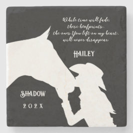 Schwarze Fotodrucke aus der Pferdedenkultur Steinuntersetzer