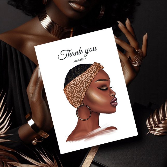 Schwarze Frau Dankeskarte (Black Woman Thank You Card)
