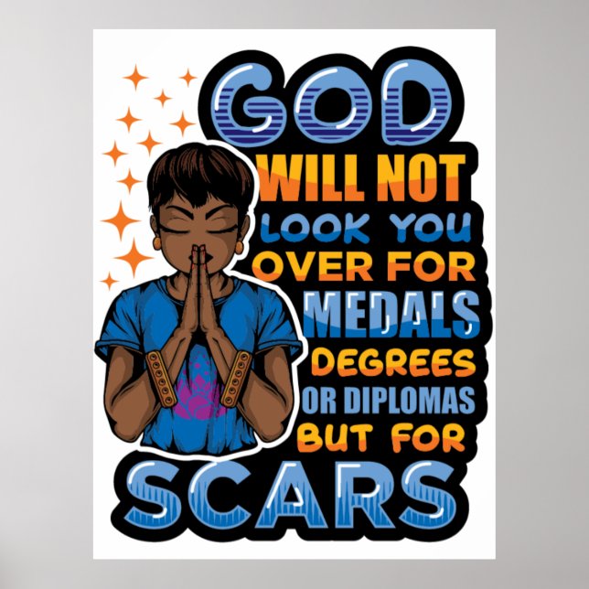 Schwarze Frau Gebet Kriegerin zu Gott beten Poster (Vorne)