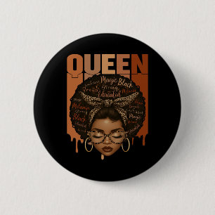 Schwarze Frau Gebildet Stark Black History Month G Button