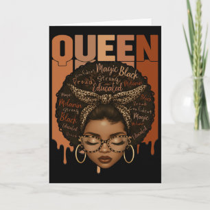 Schwarze Frau Gebildet Stark Black History Month G Karte