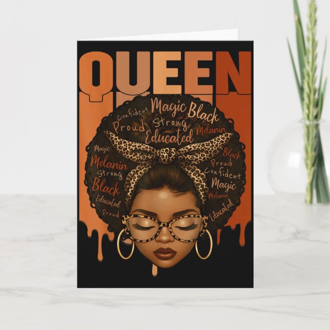 Schwarze Frau Gebildet Stark Schwarze Geschichte M Karte (Vorderseite)