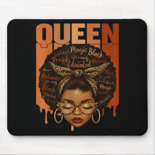 Schwarze Frau gebildet Starker Schwarzer Geschicht Mousepad