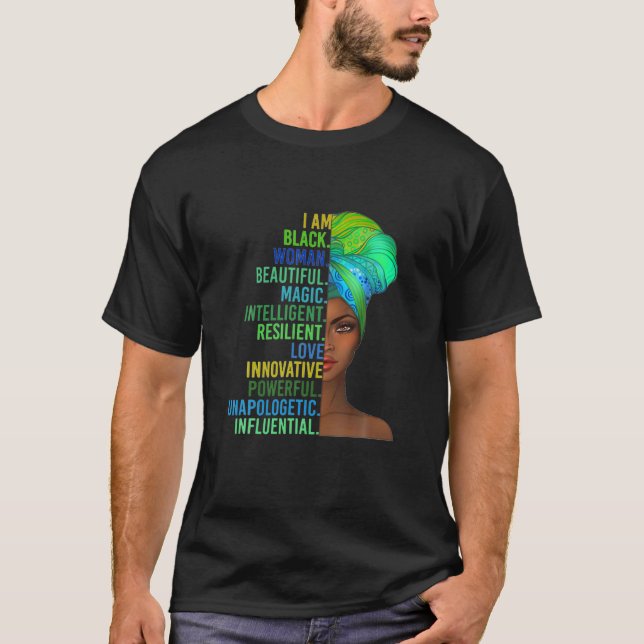 Schwarze Frau Geschichte Monat Afrikanischer ameri T-Shirt (Vorderseite)