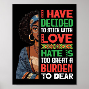Schwarze Frau, ich beschloss, bei der Liebe zu ble Poster