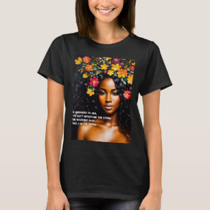 Schwarze Frau Ich bin die Sturmflora Wasserfarben  T-Shirt
