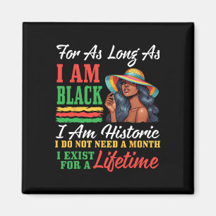 Schwarze Frau Ich bin schwarz Ich bin historisch I Magnet