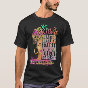 Schwarze Frau ist schön widerstandsfähig, stark T-Shirt