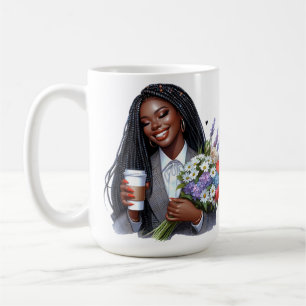 Schwarze Frau Melanin Schwester Afroamerikanische Kaffeetasse