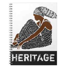 Schwarze Frau mit Kopf Wrap AFRICAN Erbe Notizblock