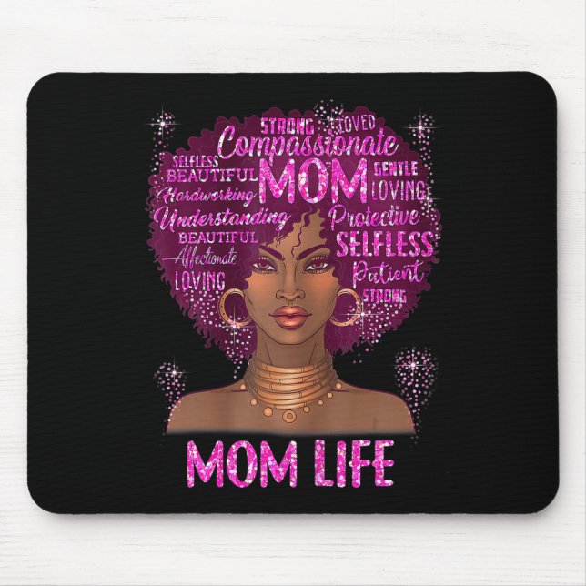 Schwarze Frau Mutter Leben Mutter afroamerikanisch Mousepad (Vorne)