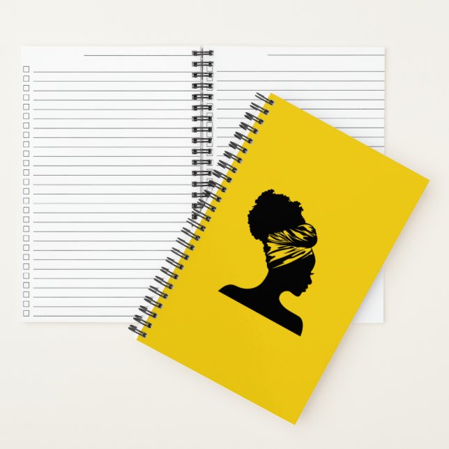 Schwarze Frau Notizbuch (Innen)