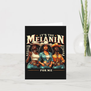 Schwarze Frau Retro Es ist das Melanin für mich Sc Karte