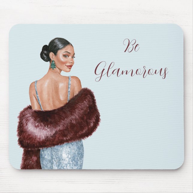 Schwarze Frau sei glamourös Mousepad (Vorne)