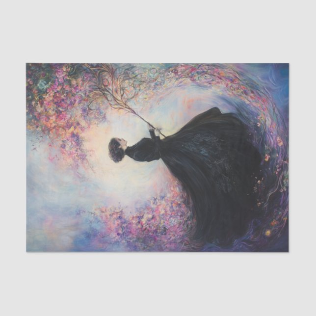 Schwarze Frau Seidenpapier (Vorderseite)